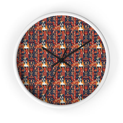 Boxer Blossom Tapestry Delight Wall Clock