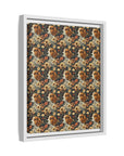 Beagle Blossoms Matte Canvas, Framed