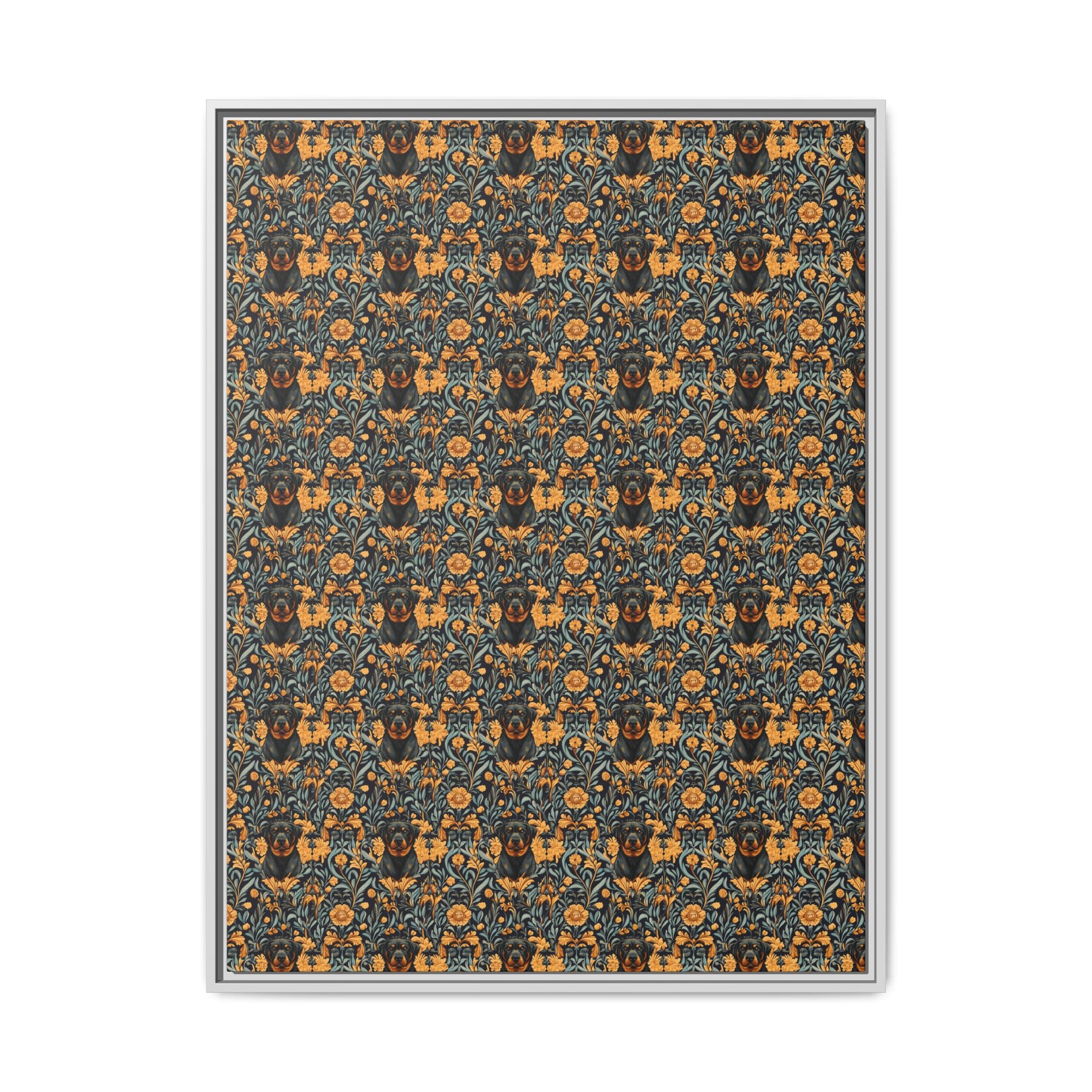 Ruffle Rottie Glamourific Matte Canvas, Framed