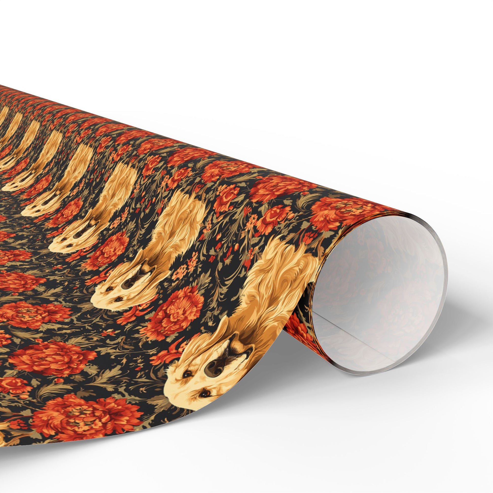 Golden Pawsatronic Tapestry Wrapping Paper