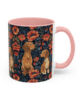 Floral Pawsome Dachsund Delight Accent Coffee Mug