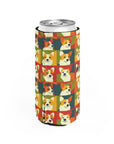 Corgi Chic Popart Pup Slim Can Cooler