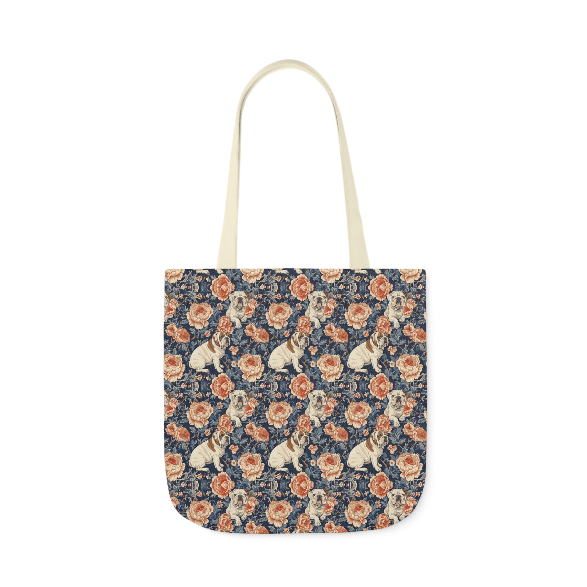 Blooming Bulldog Beauty Canvas Tote Bag