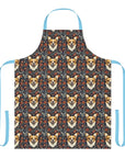 Floofy Corgi Blossom Blast Apron