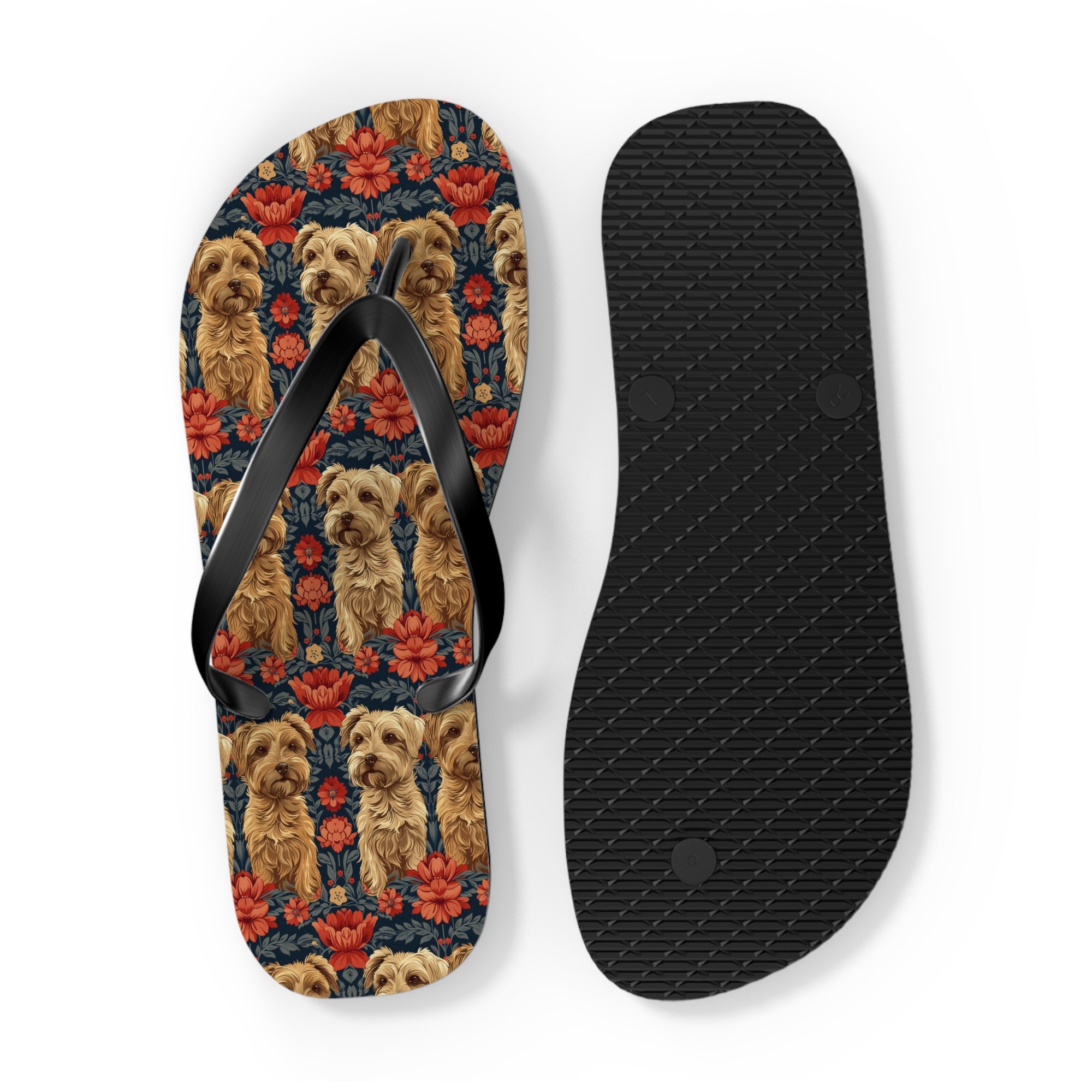 Yorkie Charm Twins Flip Flops