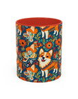 Corgi Carnival Couture Accent Coffee Mug