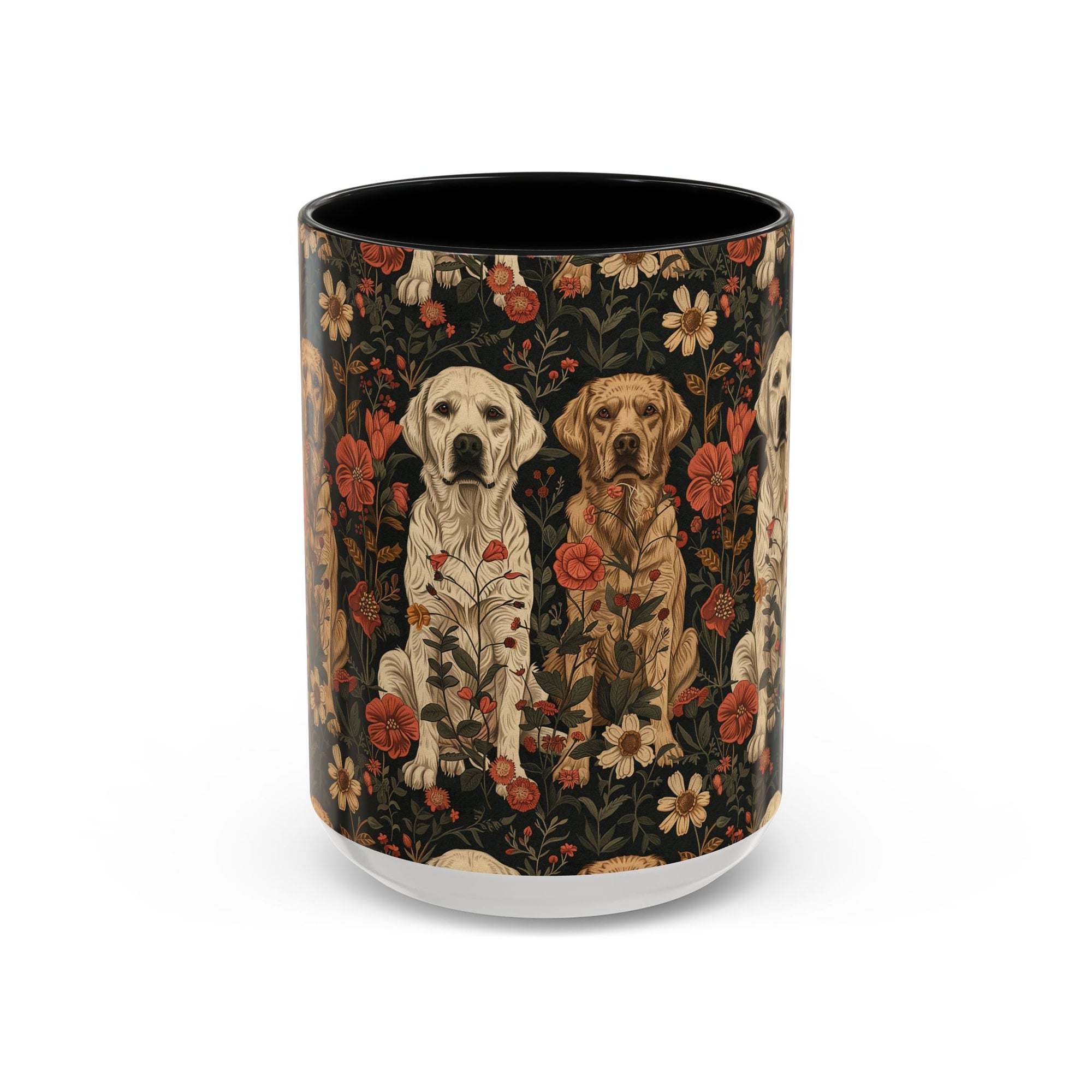 Blossoming Labradors Bouquet Accent Coffee Mug