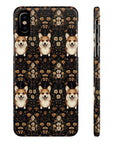 Nighttime Corgi Glow Stride Slim Phone Cases