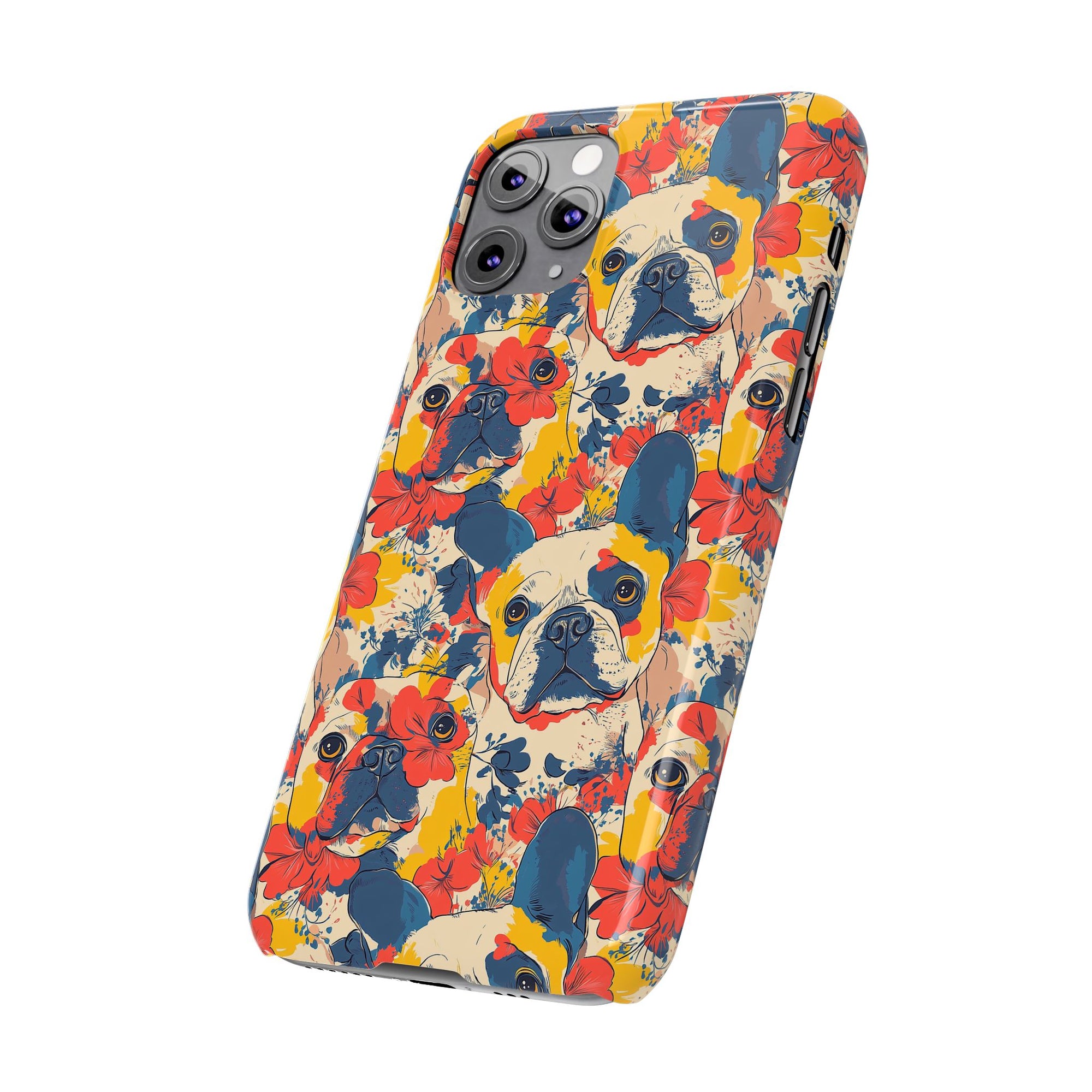 Bloom Pup Frenchietastic Splatter Slim Phone Cases