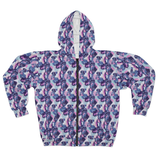 Funky Geometric Boxerista Unisex Zip Hoodie