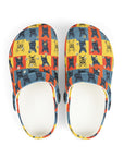 Frenchie Pop Art Pawfection Grid Kid's Foam Clogs