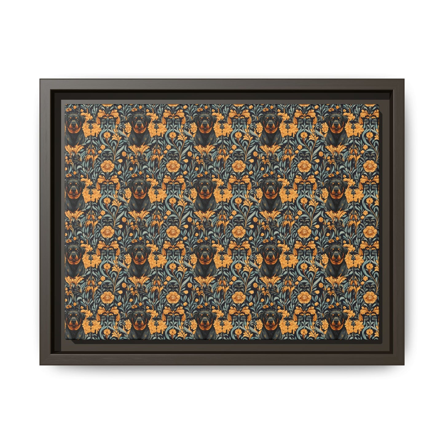 Ruffle Rottie Glamourific Matte Canvas, Framed