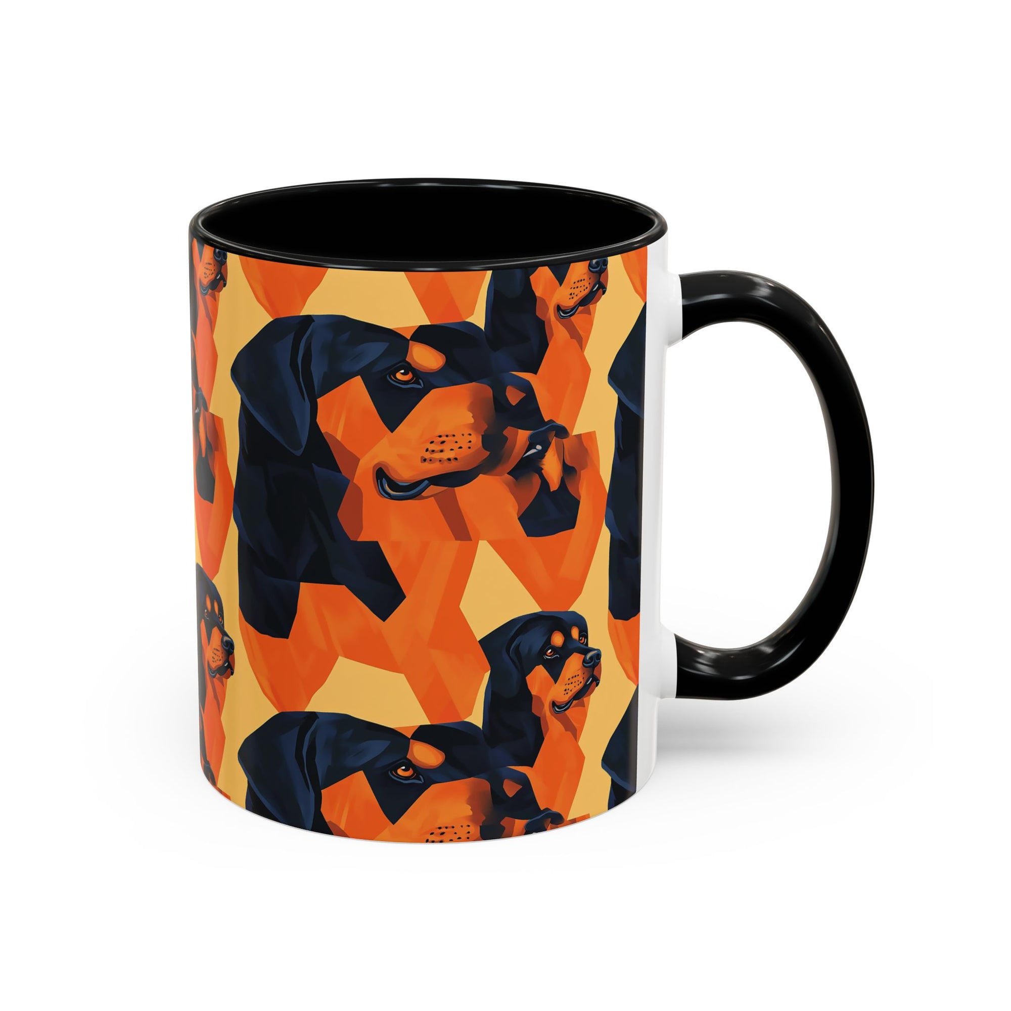 Rottweiler Chic Pawsitivity Accent Coffee Mug