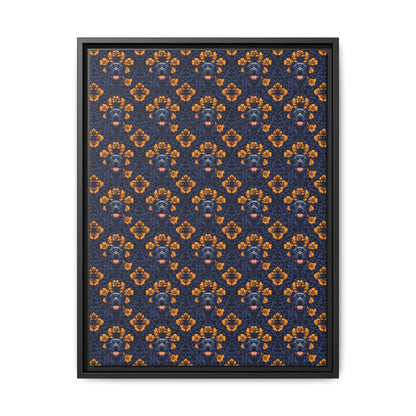 Royal Rottweiler Regalia Matte Canvas, Framed