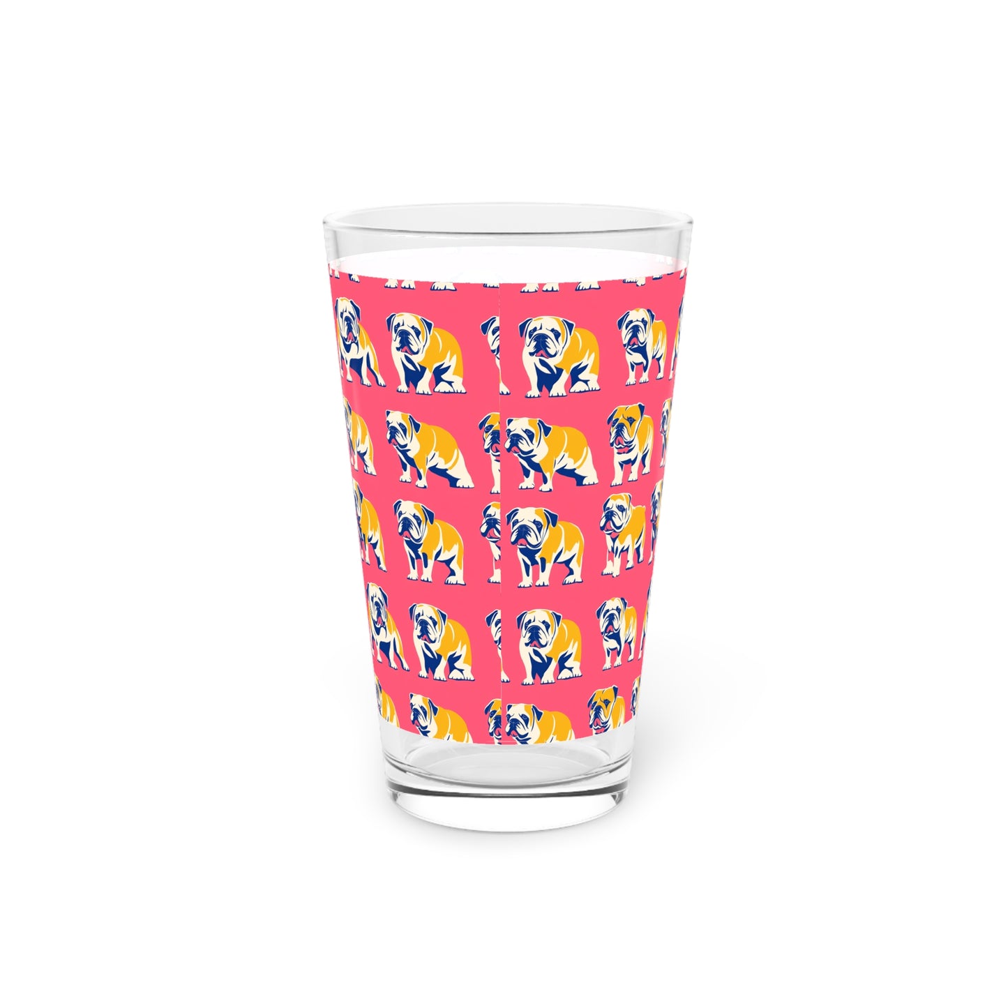 Bubblegum Glamour Bulldog Bouquet Pint Glass