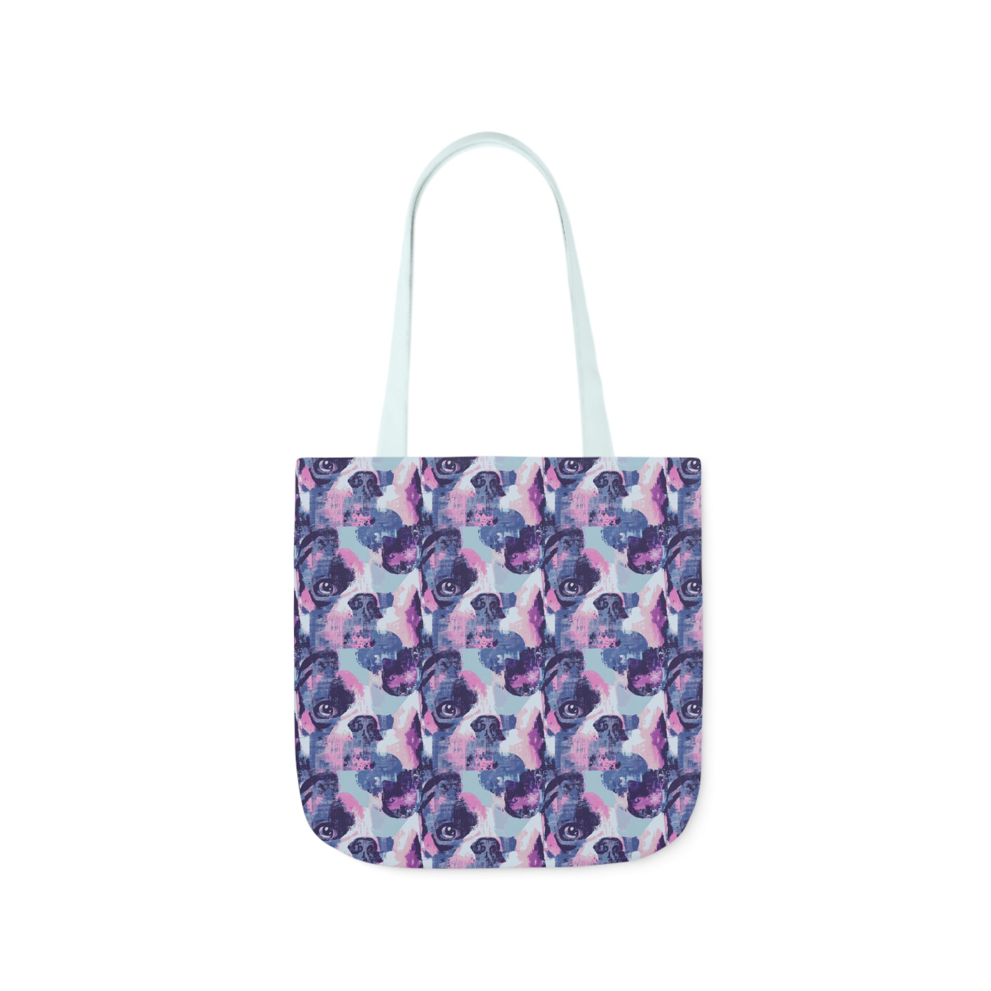 Funky Geometric Boxerista Canvas Tote Bag