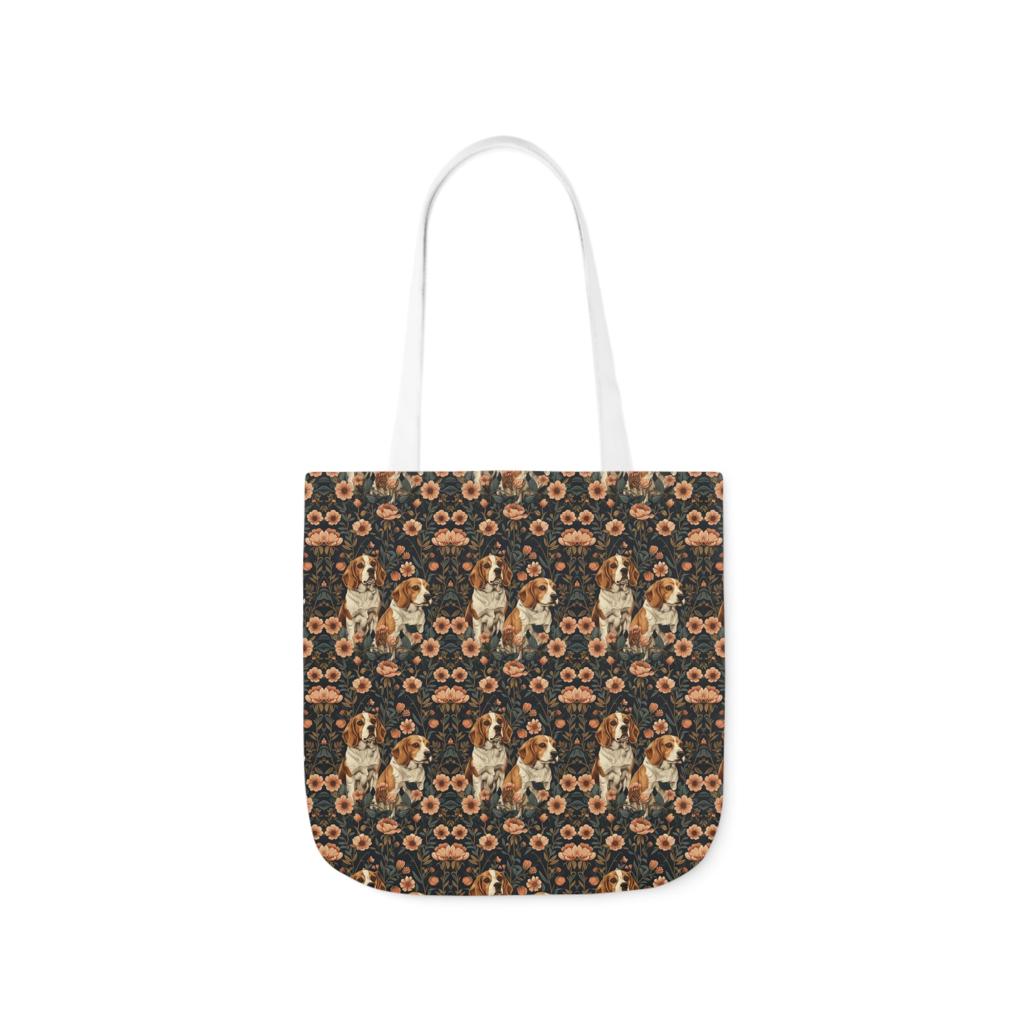 Beagle Blossom Bonanza Canvas Tote Bag