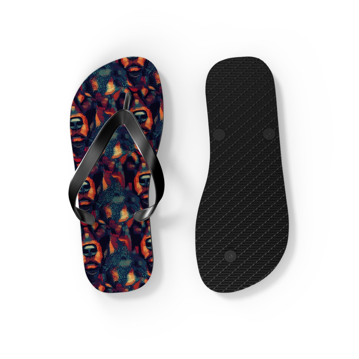 Rustic Rottie Charm Flip Flops