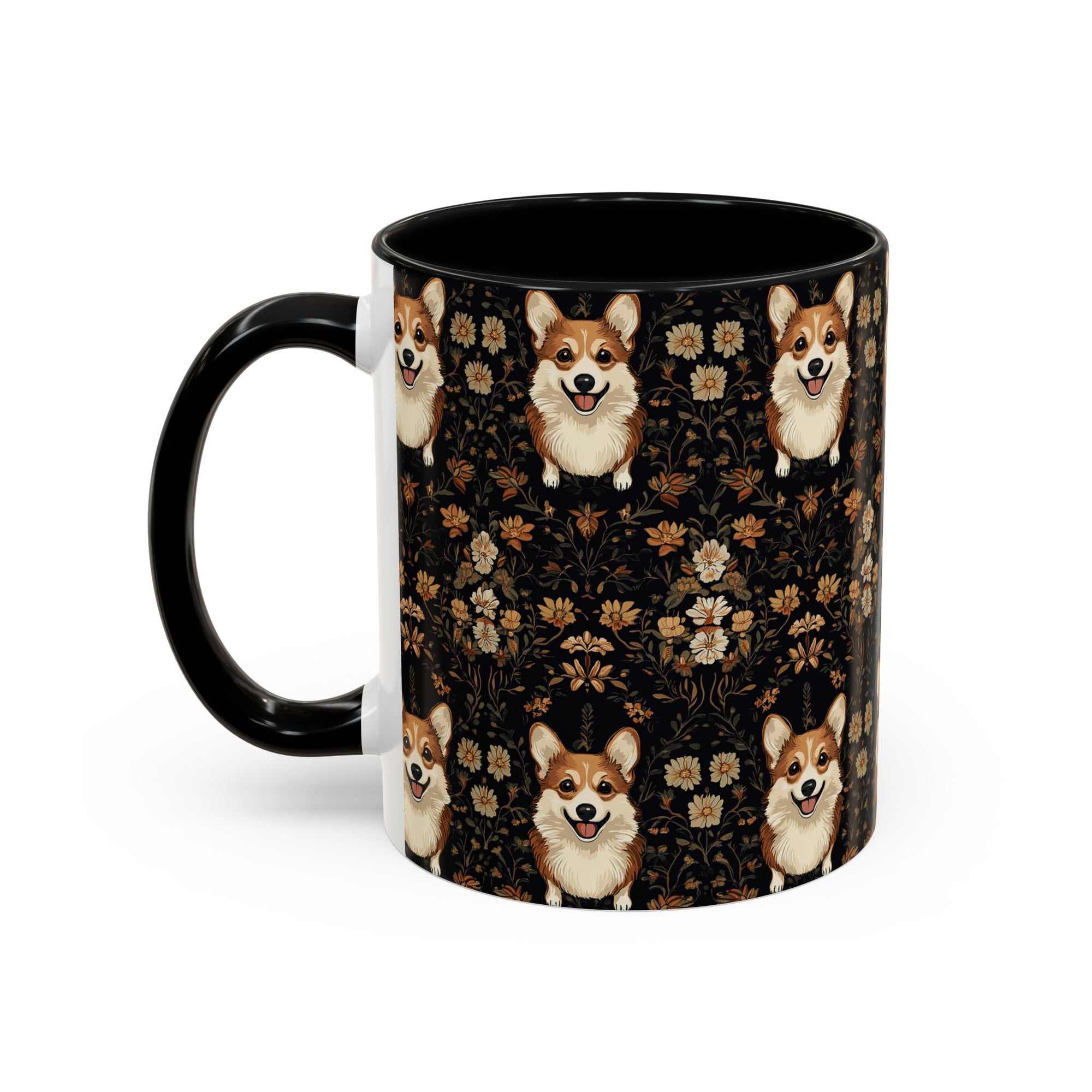 Nighttime Corgi Glow Stride Accent Coffee Mug