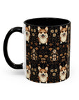 Nighttime Corgi Glow Stride Accent Coffee Mug