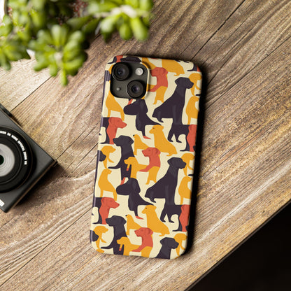 Modern Charm Labrador Chic Slim Phone Cases