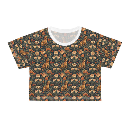 Dazzling Dachsund Blossoms & Foliage Crop Tee