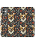 Floofy Corgi Blossom Blast Flip Cases