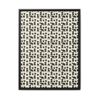 Puggie Pout Perfection Matte Canvas, Framed