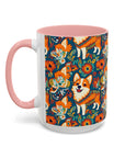 Corgi Carnival Couture Accent Coffee Mug