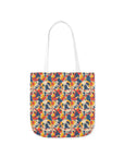 Bloom Pup Frenchietastic Splatter Canvas Tote Bag