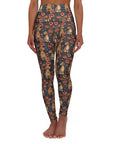 Floral Pawsome Dachsund Delight High Waisted Yoga Leggings