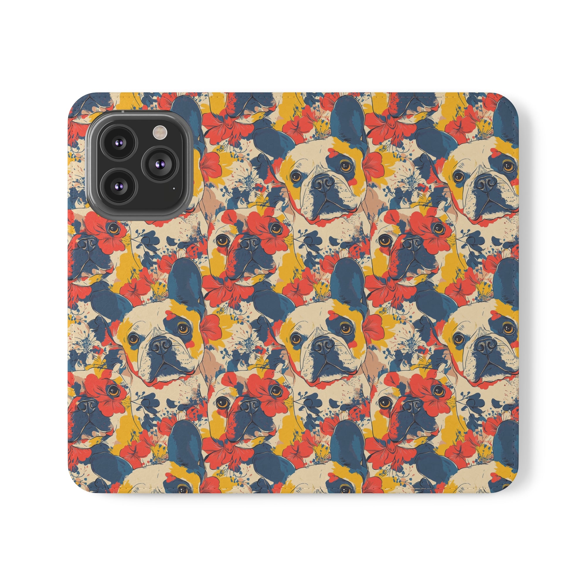 Bloom Pup Frenchietastic Splatter Flip Cases