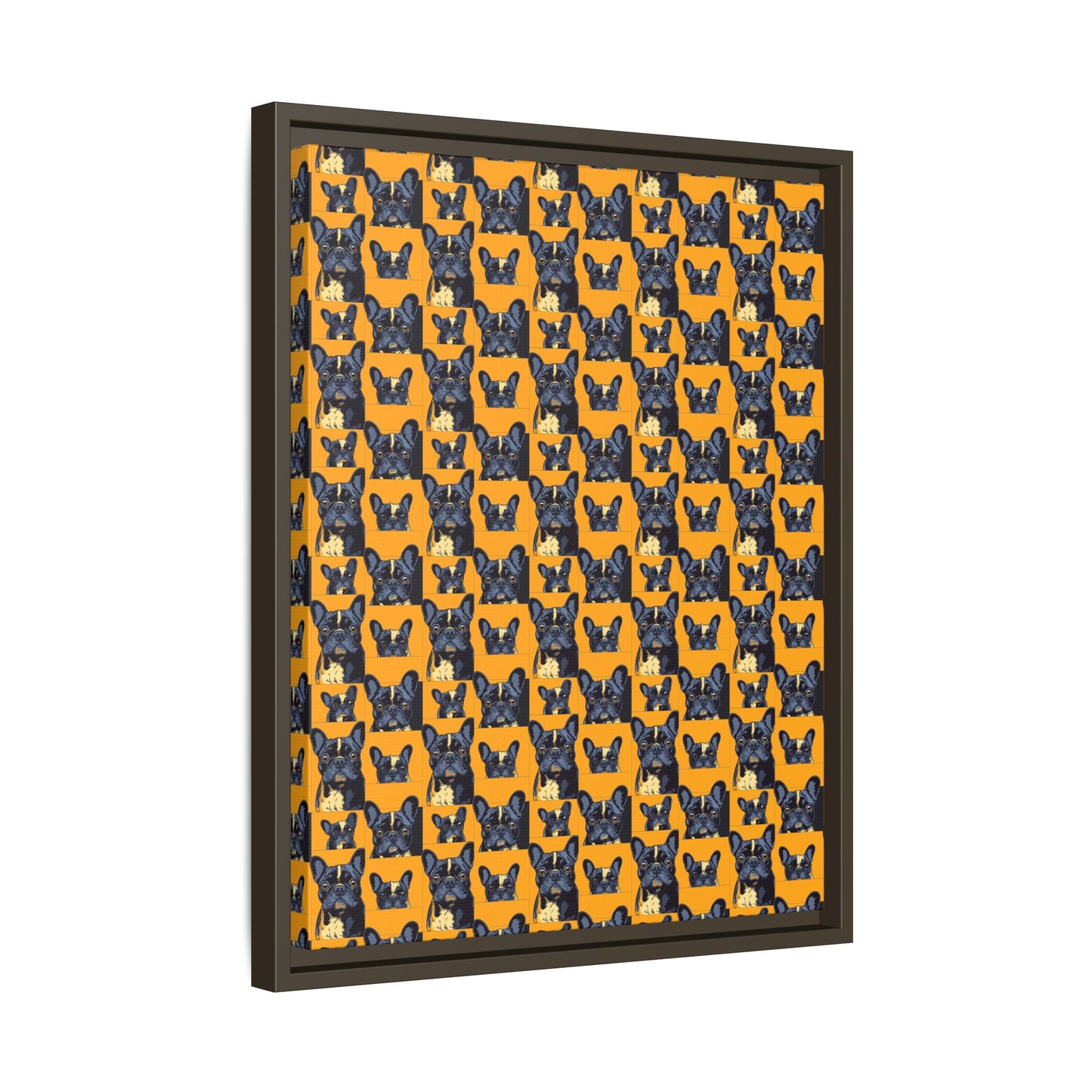 Frenchie Pawsitively Pawsome Peek-a-Boo Perfection Matte Canvas, Framed