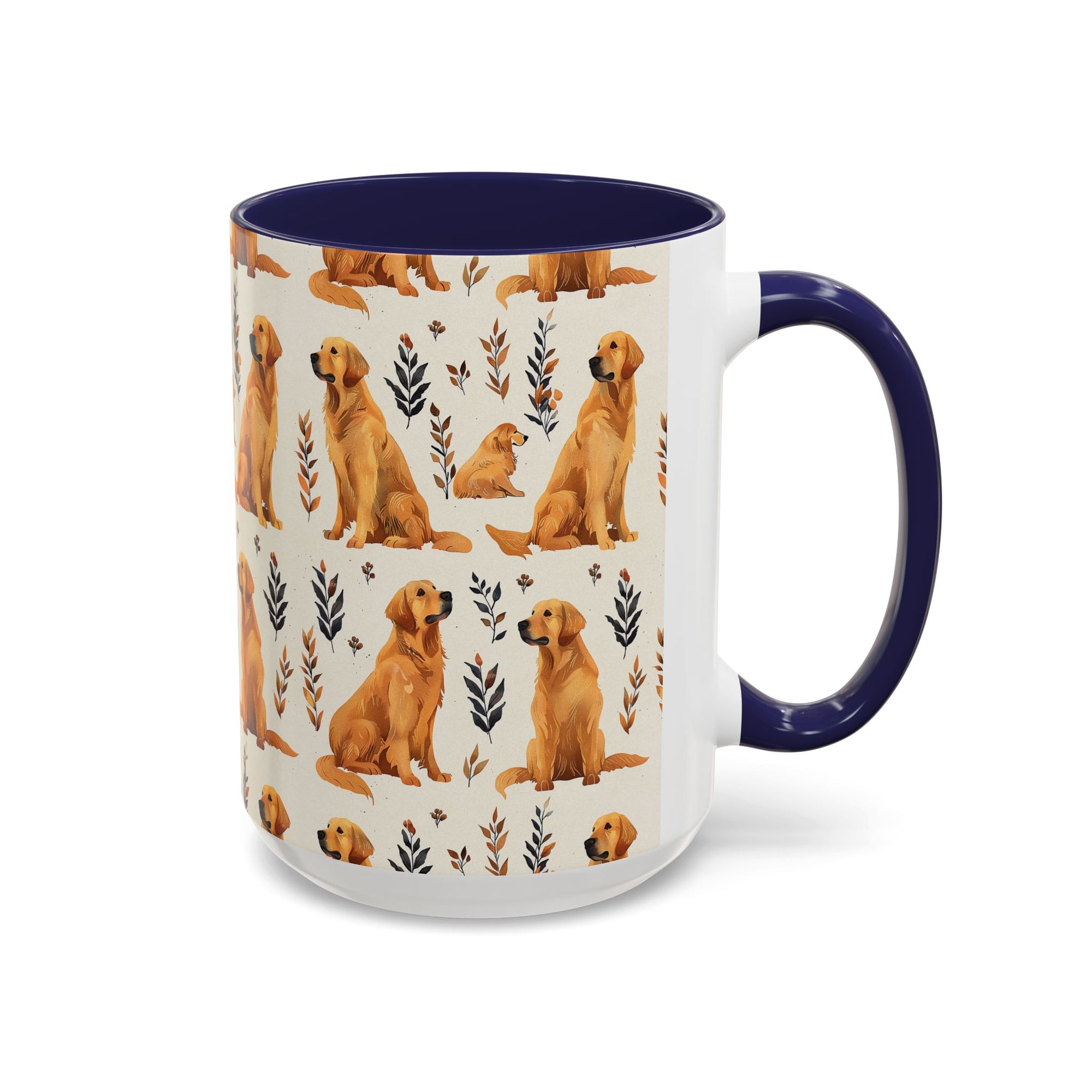 Golden Glamour Paws - Luxe Licks for Regal Retrievers Accent Coffee Mug