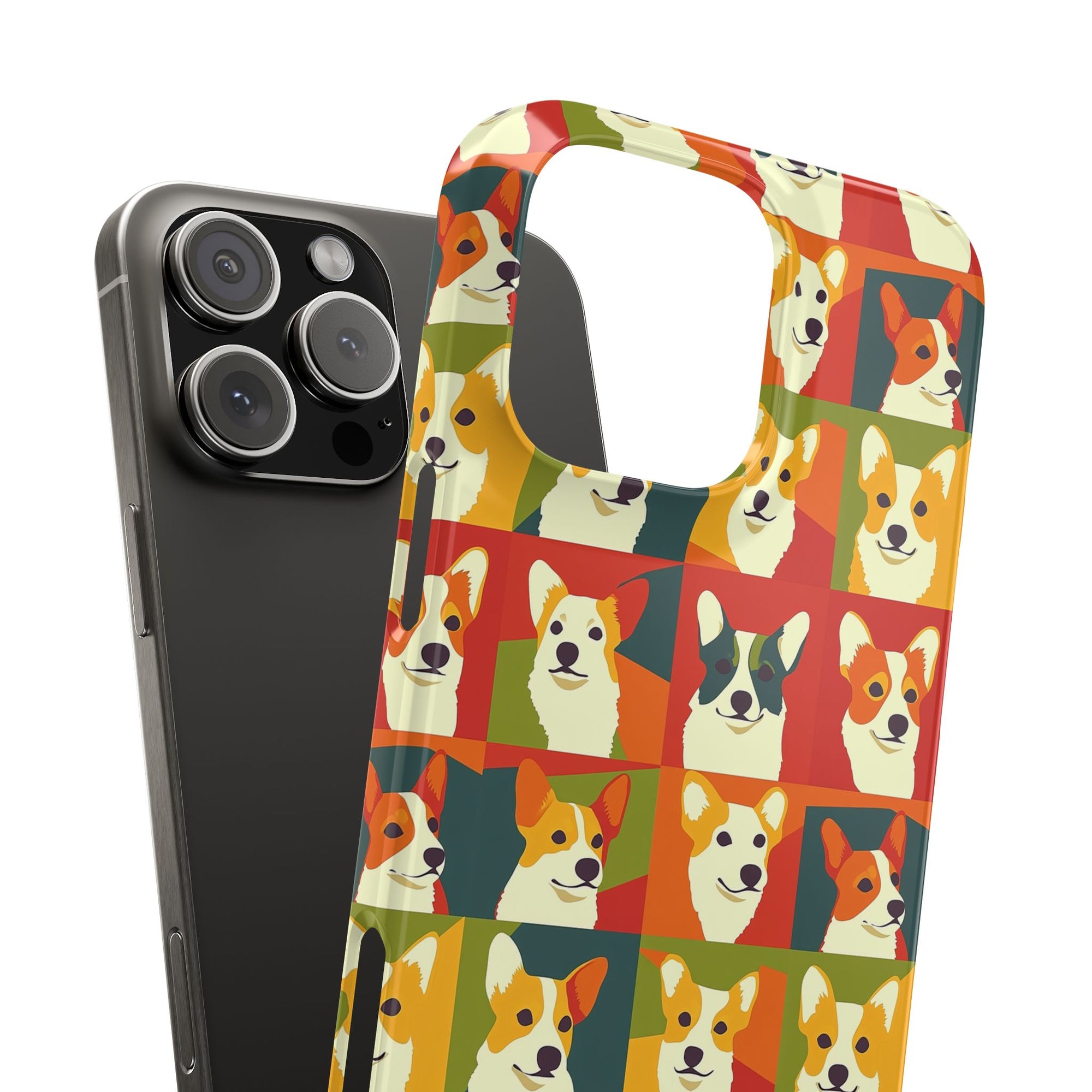 Corgi Chic Popart Pup Slim Phone Cases