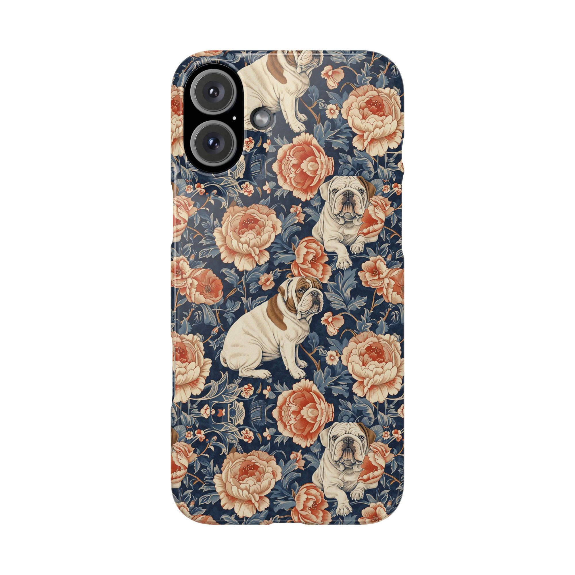 Blooming Bulldog Beauty Slim Phone Cases