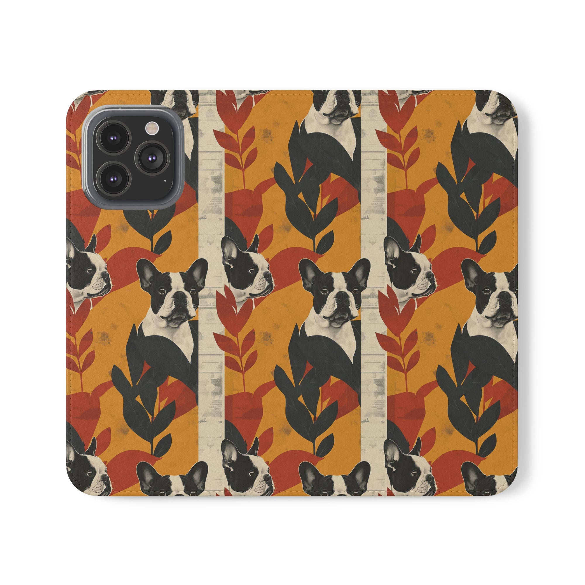 Chic Frenchie Charm Flip Cases