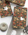 Blooming Pug Paradise Gift Wrap Papers