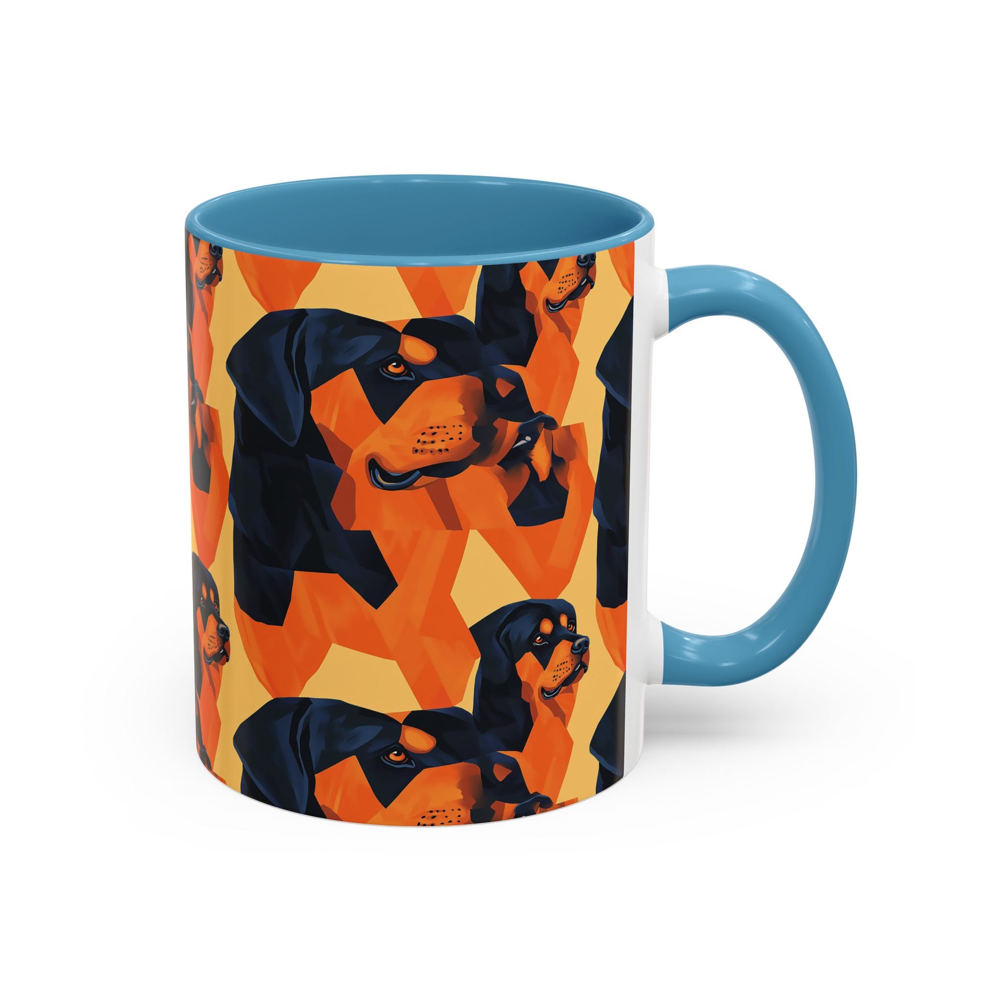 Rottweiler Chic Pawsitivity Accent Coffee Mug