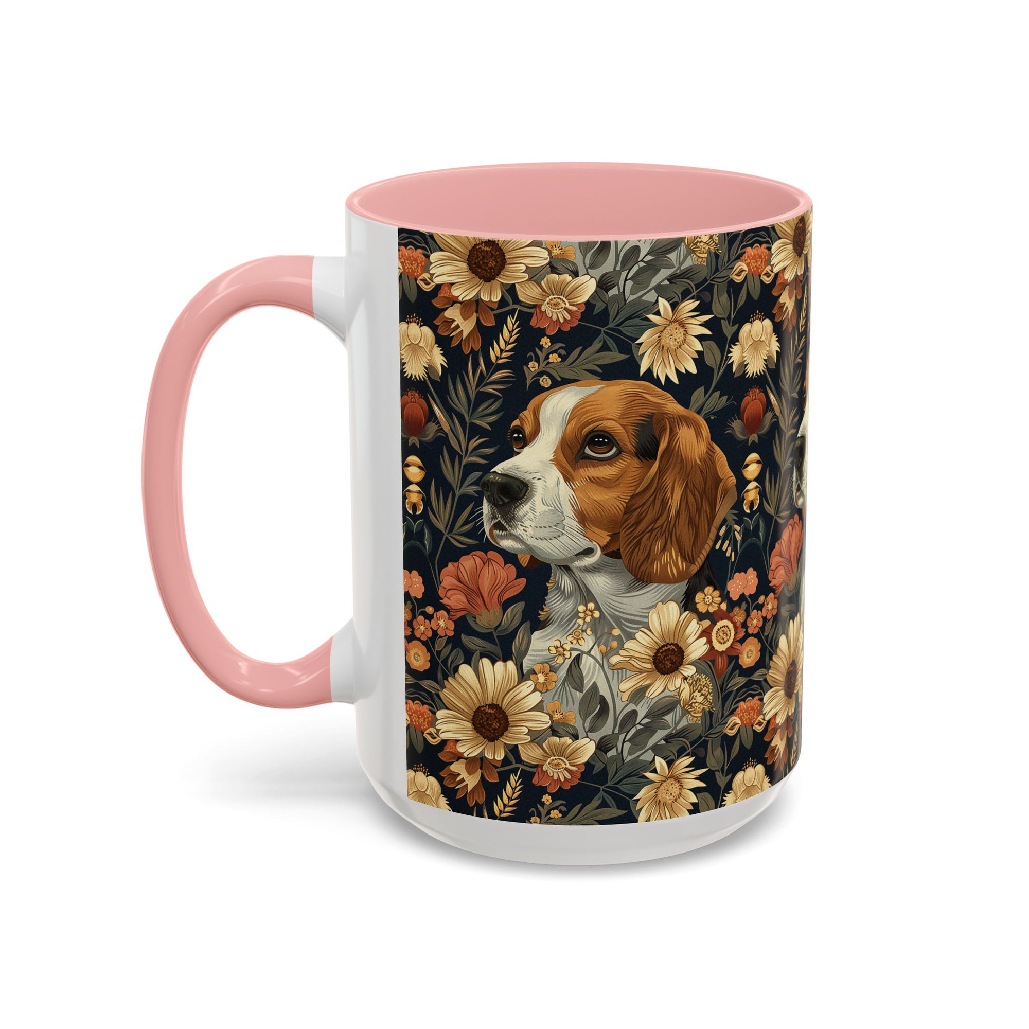 Beagle Blossoms Accent Coffee Mug