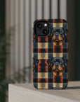 Pawsome Rottweiler Royalty Plaid Magnetic Tough Cases