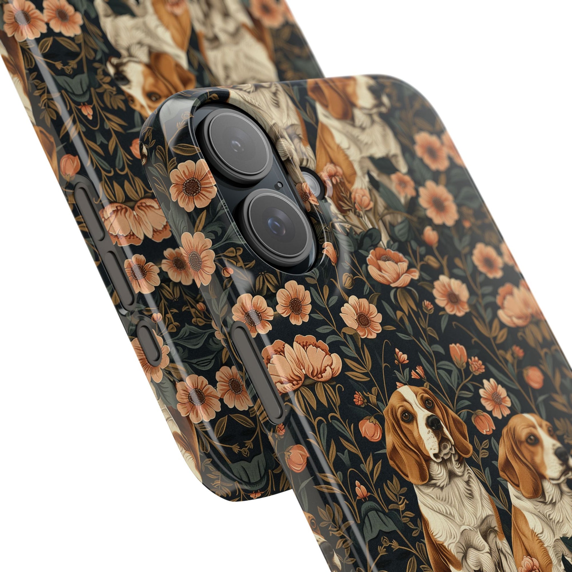 Beagle Blossom Bonanza Slim Phone Cases