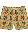 Royal Rottie Regalia Men's Mid-Length Swim Shorts