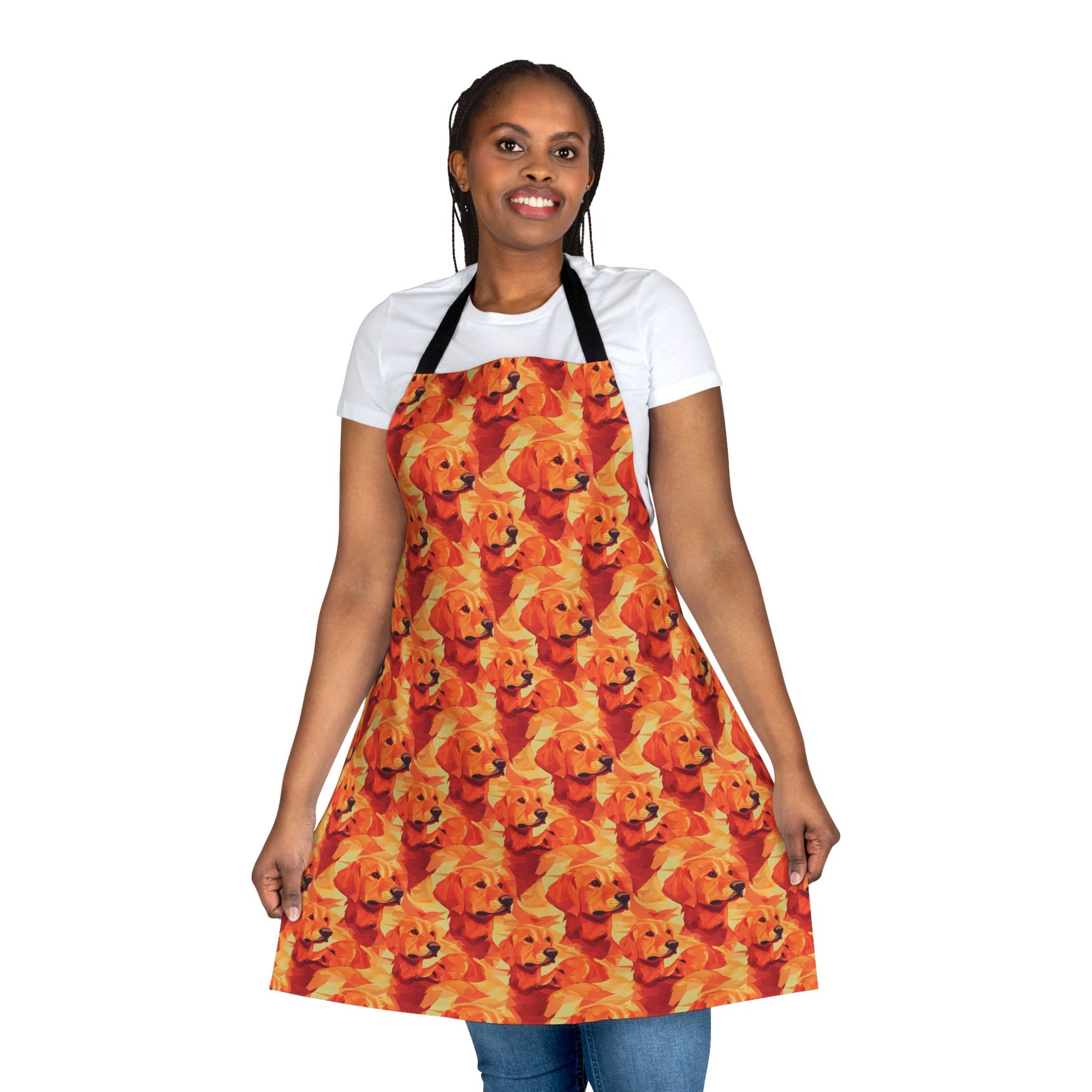 Golden Glamour Paws Apron