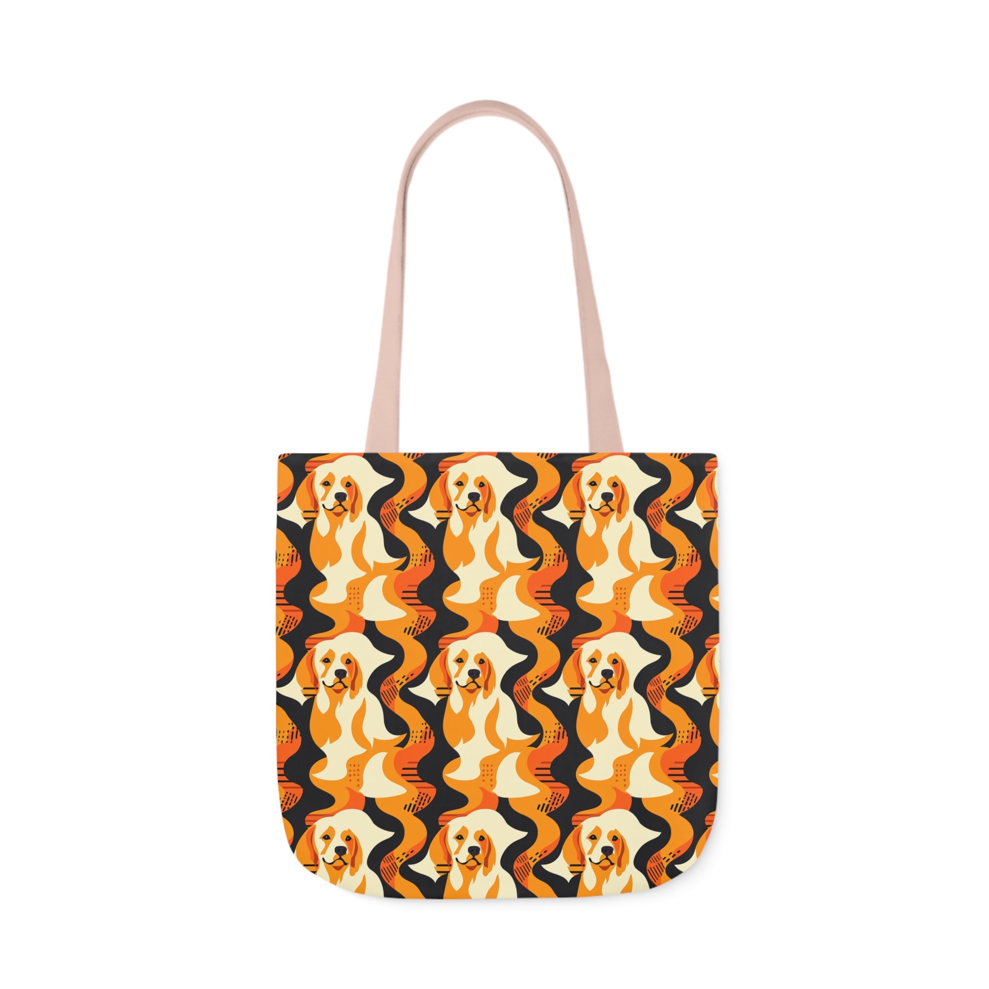 Golden Woof Abstract Glamour Canvas Tote Bag