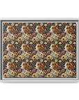 Beagle Blossoms Matte Canvas, Framed