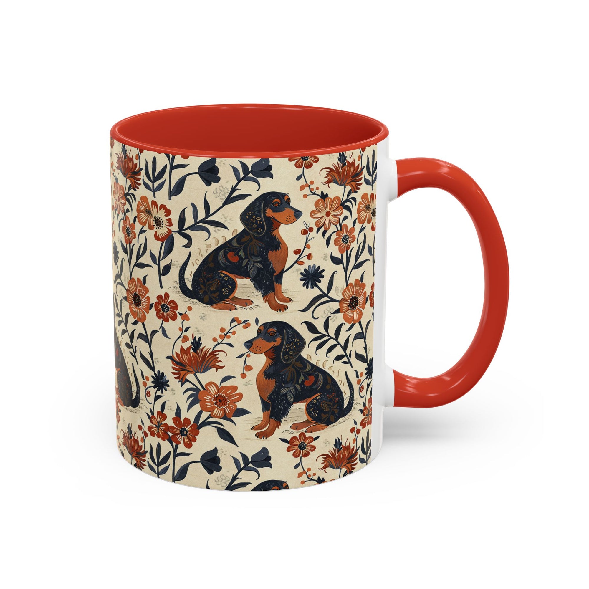 Blossoming Dachshunds Delight Accent Coffee Mug