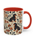 Blossoming Dachshunds Delight Accent Coffee Mug