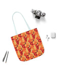 Golden Glamour Paws Canvas Tote Bag