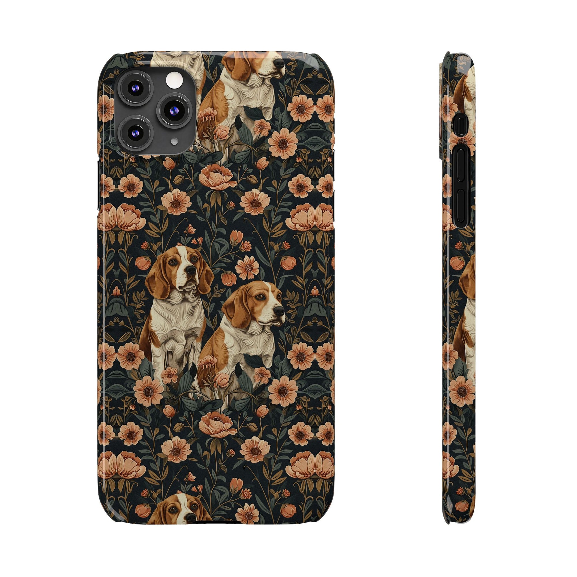 Beagle Blossom Bonanza Slim Phone Cases